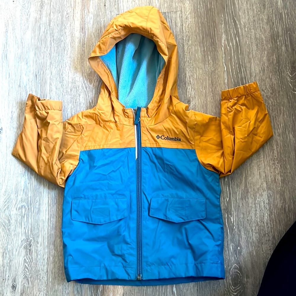 2T Columbia kids brown & blue sportswear jacket, rain coat, windbreaker